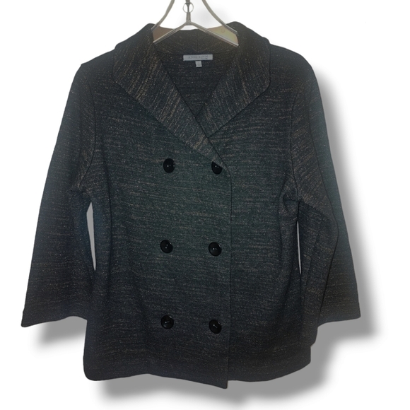 Anne Klein Wool Metalic Thread Blazer - Picture 2 of 9